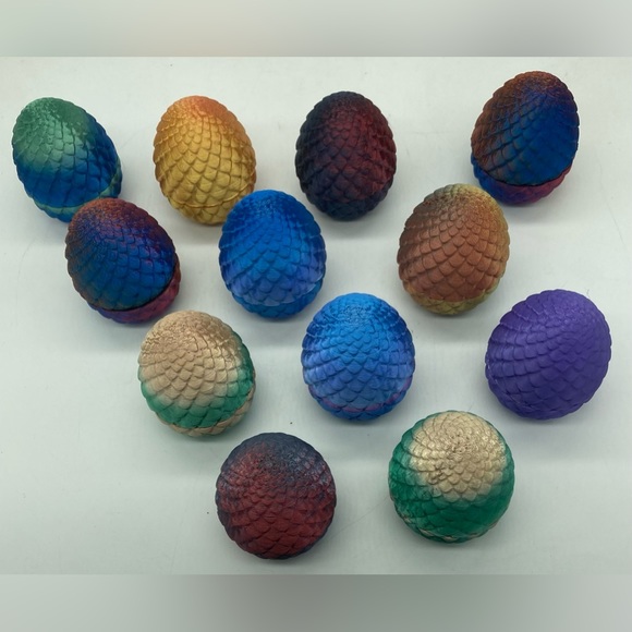 1 Dozen -Threaded Dragon Egg Stash Jar | Dragon Scales Egg | Threaded Easter Egg - Picture 4 of 7